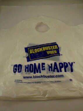 Vintage Blockbuster Video Go Home Happy *Bag